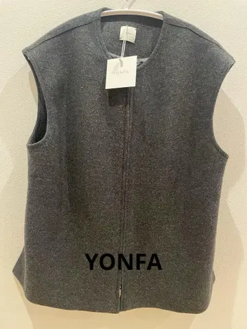 YONFA 울 지퍼 베스트