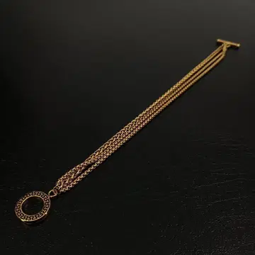 앤티크 골드 체인 팔찌 금 토글 클래스 트리플