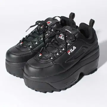 FILA 블랙 플랫폼 스니커즈 23.5 블랙 미사용