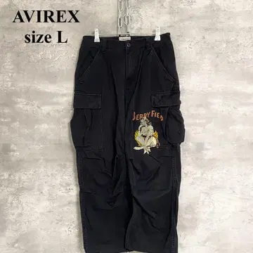 초레어 AVIREX 아비렉스 밀리터리 카고 팬츠 블랙 사이즈 L