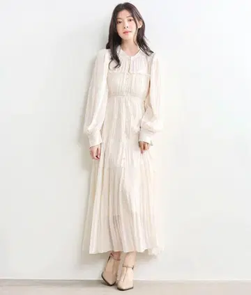 COCODEAL 개더 드로스트 티어드 원피스 신상