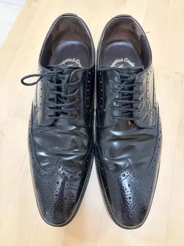 REGAL 블랙 드레스 슈즈 윙팁