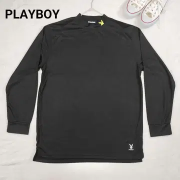 [ PLAYBOY ] 블랙 블랙 긴팔 티셔츠 롱티 (XL)