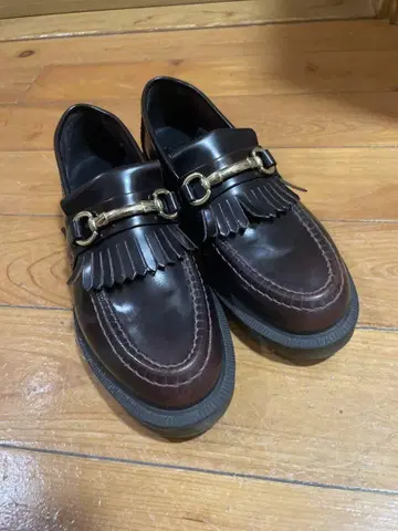 체리 레드 프린지 로퍼 UK5