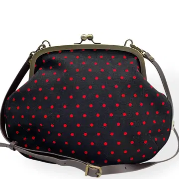 미사용급 AYANOKOJI 가마구치 숄더백 일본제 교토 가마구치 전문점