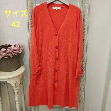 S209: 새상품급 슈퍼 뷰티 롱 가디건 오렌지 42