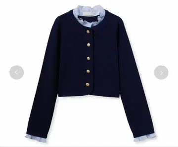 celford 프릴 탈부착 가디건 네이비 NVY