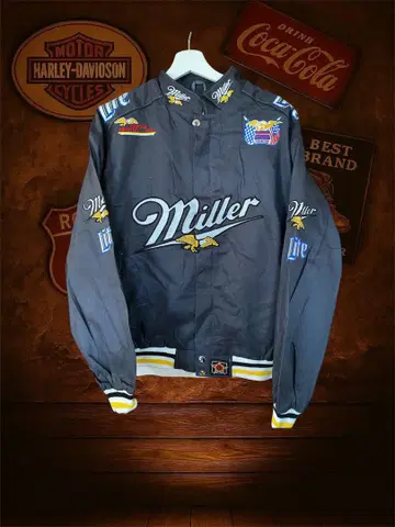 [적자 판매!] Miller Lite NASCAR 자수 레이싱 자켓