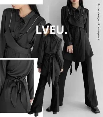 LVEU. 뷔스티에 디자인 셔츠 원피스
