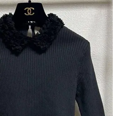 [ 새상품 ] UNITED ARROWS 레이디 플라워 튤 니트