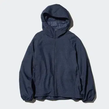 UNIQLO 포켓터블 후드티 여성용 XL 패턴 네이비