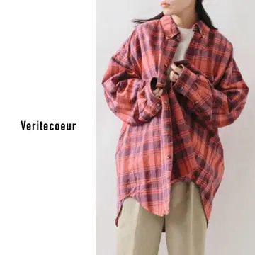veritecoeur (베리떼꾸르) | 체크 버튼 다운 빅 셔츠