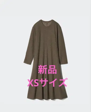 [ 새상품 ] 유니클로 브러쉬드 저지 원피스 올리브 XS