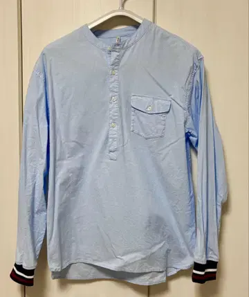 DUFFER 더퍼 스카이블루 헨리넥 셔츠 L