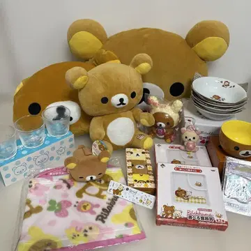 리락쿠마 봉제 인형 타월 쿠션 세트 상품