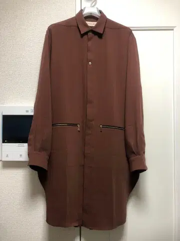 CULLNI 골드 지퍼 롱 셔츠