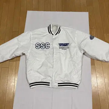 화이트 SSC CALIFORNIA SCIENCE 바시티 자켓