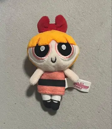 파워퍼프걸 블라썸 봉제 인형 키링 핑크 하트 캐릭터