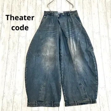 Theater code 빈티지 가공 와이드 데님 팬츠 [ F ] 청바지