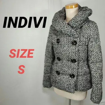 인디비 다운 자켓 트위드 여성용 사이즈 36