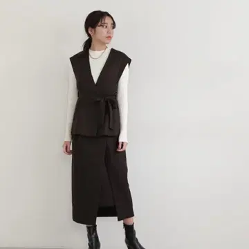 내추럴 뷰티 셋업 베스트 랩 스커트