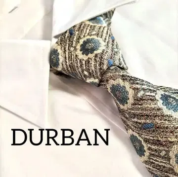 더반 durban 넥타이 베이지 꽃무늬 비즈니스