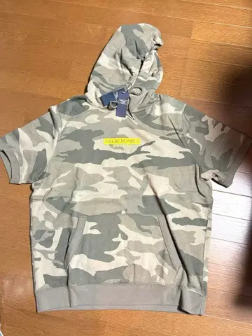 Abercrombie&Fitch 반팔 후드티 카모플라주 택 포함 새상품