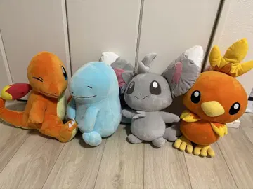 거의 미사용 포켓몬 봉제 인형 파이리 누오 챗버니 아차모 세트