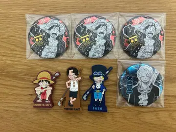 원피스 루피 에이스 사보 캔뱃지 러버 스탠드 데코 컬렉션