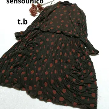 t.b 원피스 브라운 오렌지 L 센소유니코