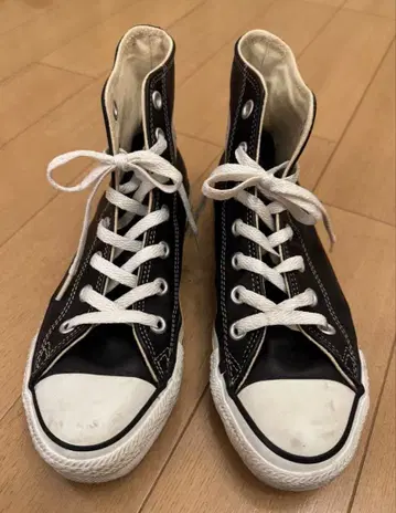 90s 컨버스 올스타 하이컷 가죽 블랙 4.5 (23.5)