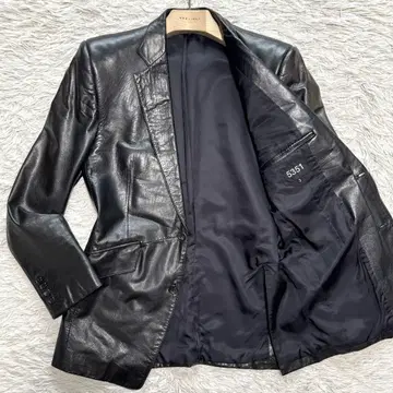 5351 pour les hommes 광택 가죽 테일러드 자켓