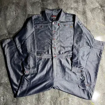 레어 fubu 90s 데님 오버롤 광택 B계 자켓
