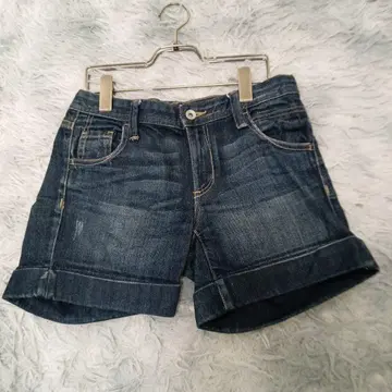 TOMMY HILFIGER (0) 데님 스트레치 로고 숏팬츠