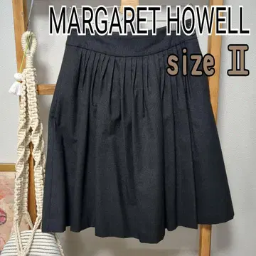 MARGARET HOWELT 스커트 플레어 M 블랙 플리츠 9호