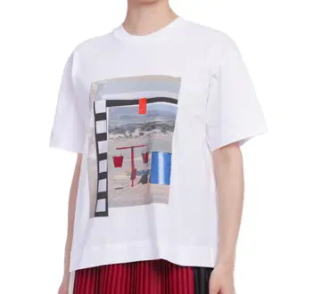 [ 미사용 ] PLAN C / 그래픽 프린트 디자인 T셔츠 / S 사이즈