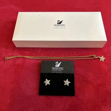 [ SWAROVSKI ] 목걸이 귀찌 세트