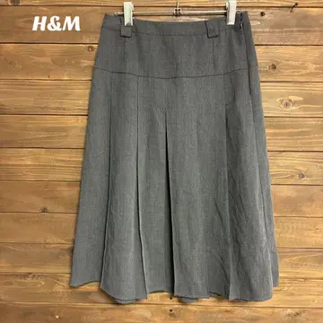 [ 에이치앤엠 ] H&M 그레이 플레어 스커트 무릎 기장 M
