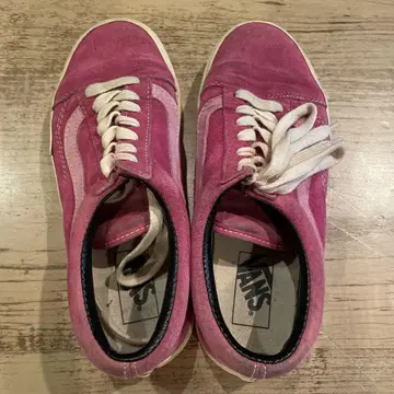 VANS 핑크 스웨이드 스니커즈