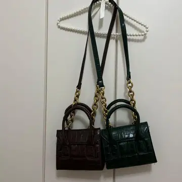 ZARA/자라 크로커다일풍 미니 숄더백 2종 세트