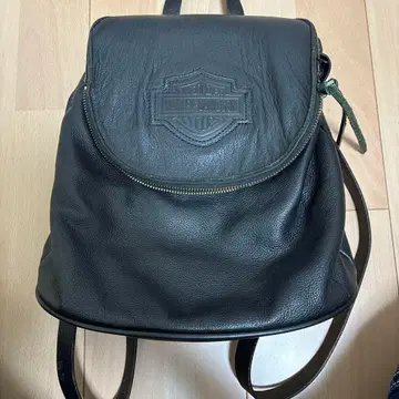 HARLEY-DAVIDSON 천연 가죽 백팩 블랙