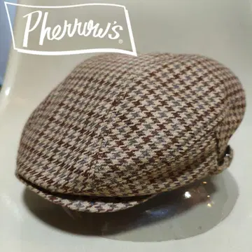 Pherrow's 헌팅캡 하운드투스 사이즈 조절 가능 일본제