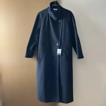 택 포함 미사용 새상품 SALOON 블랙 롱 코트