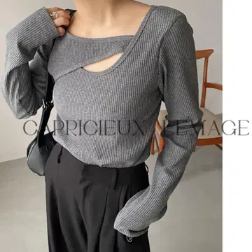 CAPRICIEUX LE'MAGE 2way 비대칭 멜론 티셔츠
