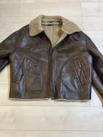 ZARA*신상*페이크 무스탕 가죽 자켓