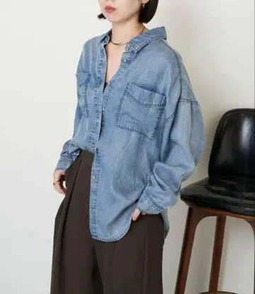[ 새상품 ] Jena espace merveilleux 텐셀 데님 셔츠