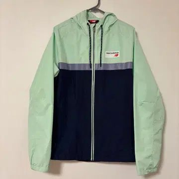 뉴발란스 나일론 자켓 민트 그린/네이비
