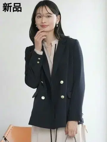 새상품 택 포함 더블 브레스트 자켓 네이비 테일러드 자켓 L