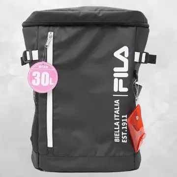 미사용 휠라 FILA 참 포함 로고 프린트 스퀘어 백팩