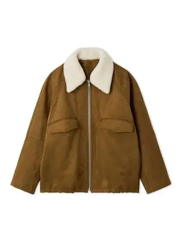 스텐 칼라 인조 가죽 블루종